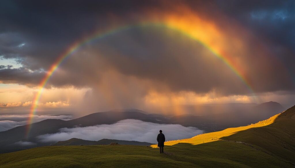est-ce de la malchance de pointer un arc-en-ciel