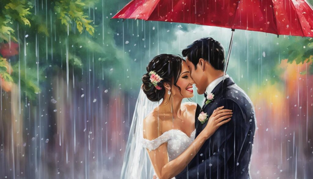 est-ce un signe de bonne chance s'il pleut le jour de son mariage