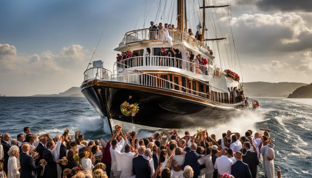 Cérémonie traditionnelle de baptême de bateau Cérémonie traditionnelle de baptême de bateau