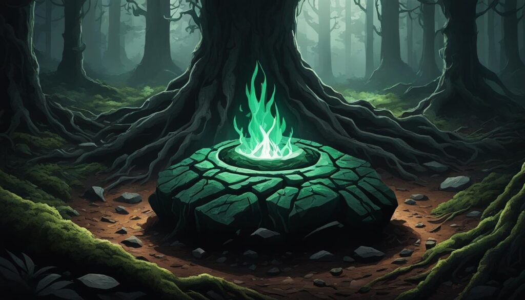 Superstition et pierre verte