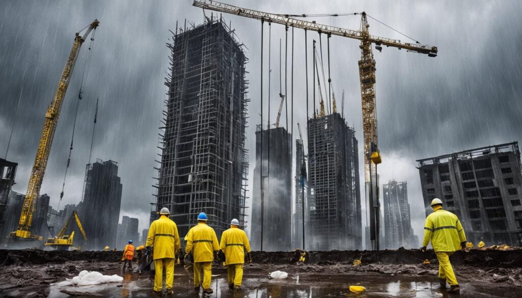 est-ce de la chance de commencer à construire sous la pluie
