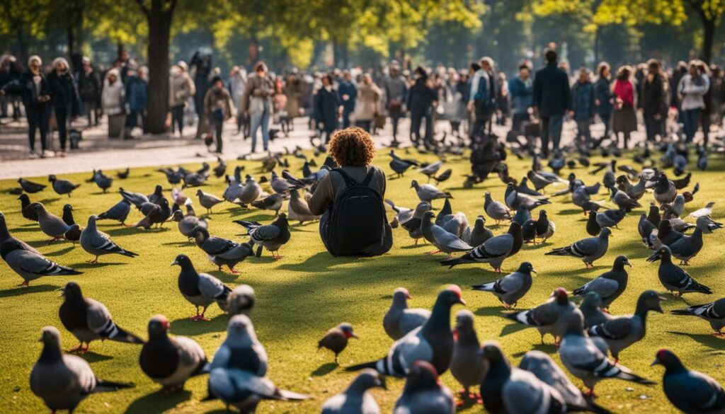 est-ce de la chance de nourrir les pigeons