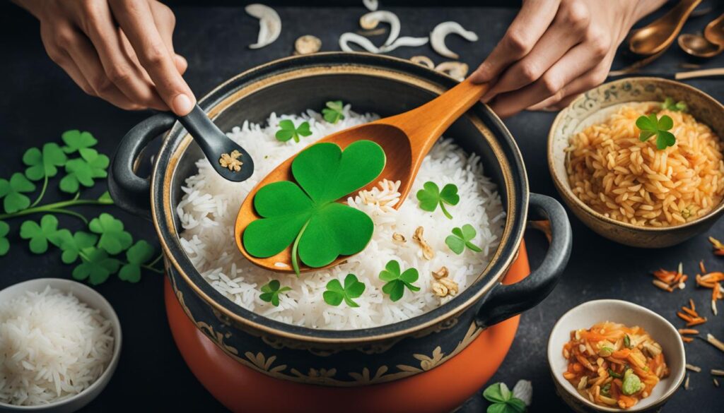 est-ce de la malchance de mettre ma cuillère dans le riz