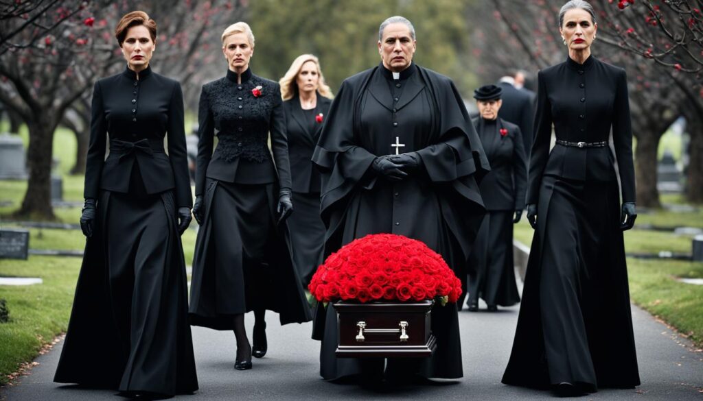 porter du rouge à un enterrement porte malheur