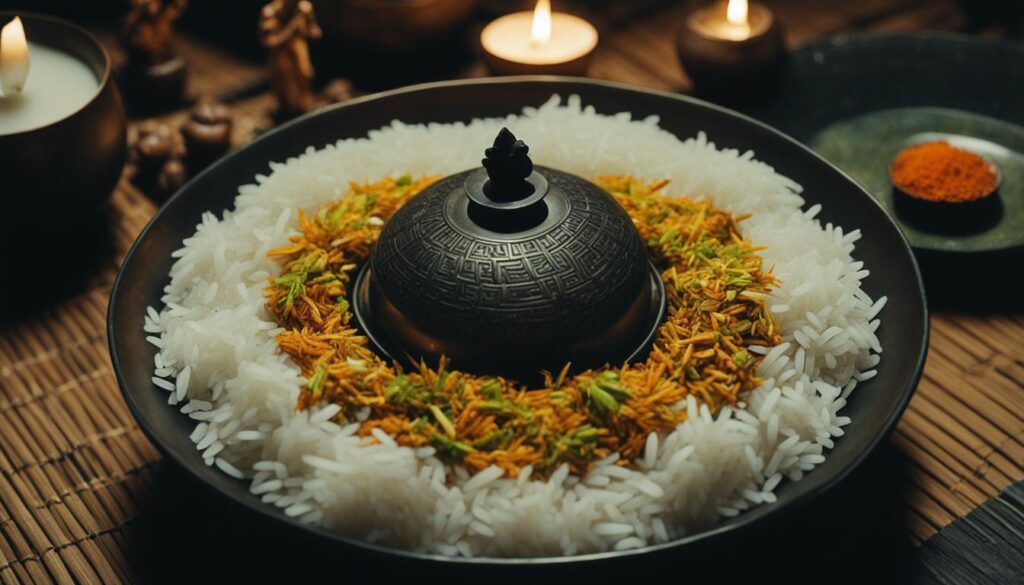 rituels avec du riz rituels avec du riz