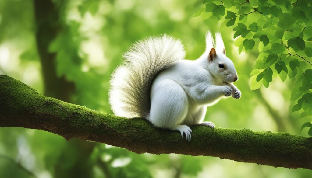 voir un écureuil blanc porte-bonheur