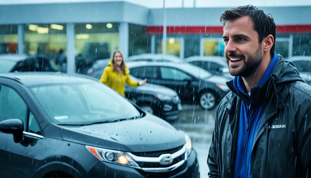 acheter une voiture sous la pluie porte-bonheur