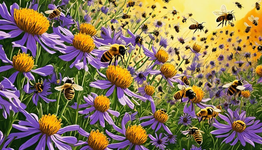 essaim d'abeilles