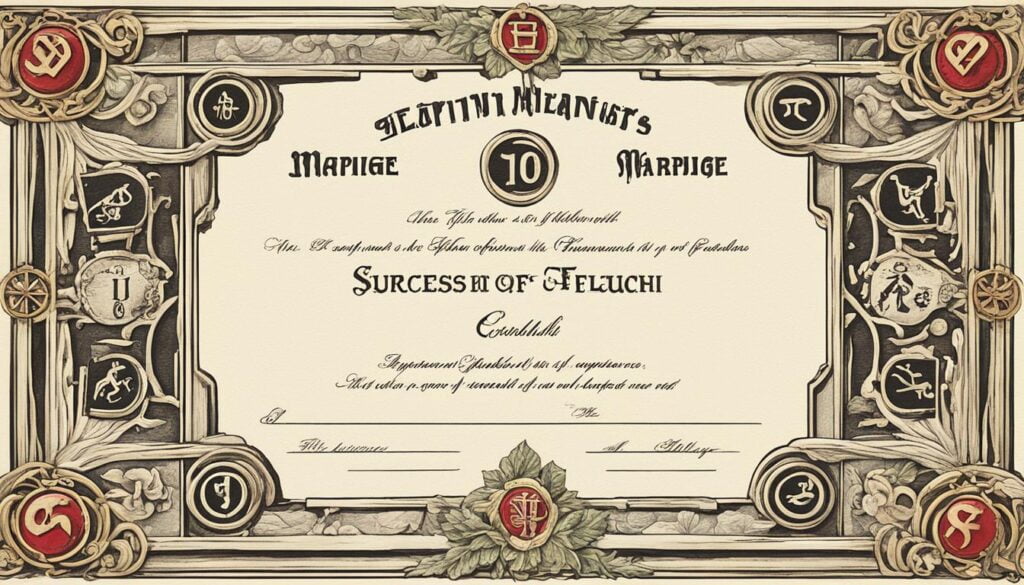 est-ce une mauvaise chance d'encadrer son acte de mariage