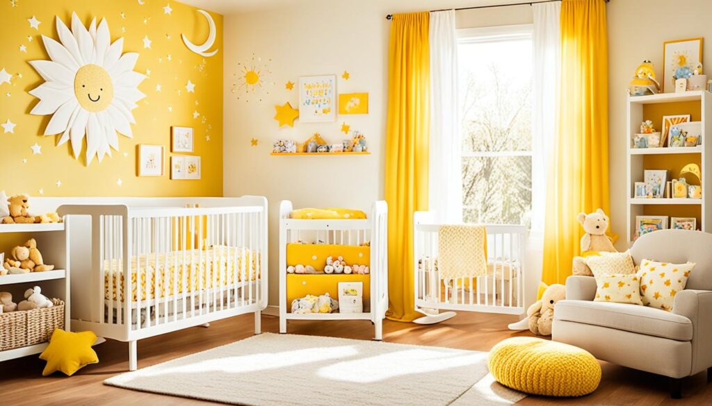 porter un bébé à la maison en jaune porte-bonheur