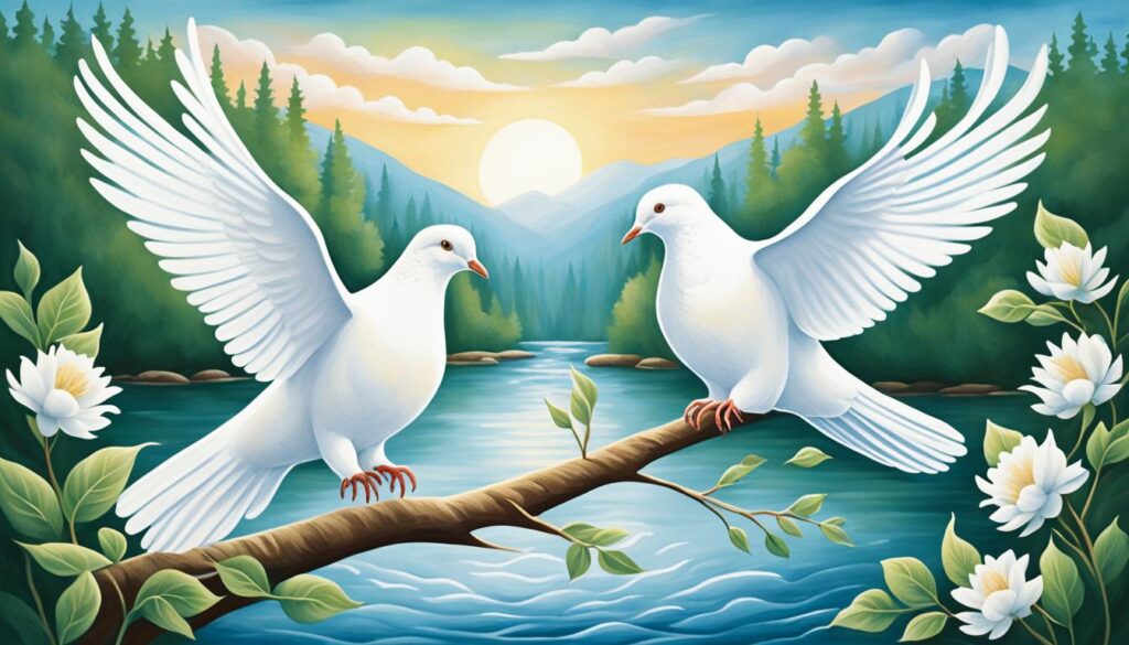 symbolisme des pigeons blancs