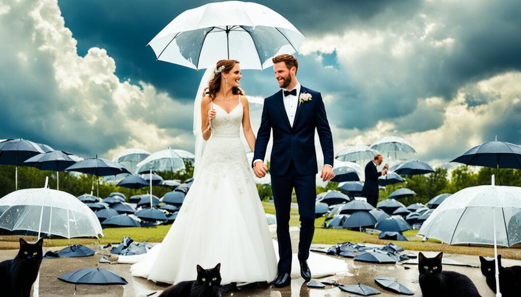 est-ce de la malchance de faire sa demande en mariage sous la pluie